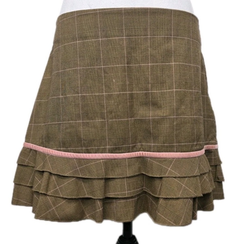 Vtg Speechless Mini Skirt Plaid Ruffle Size S Y2K Preppy Coquette Academia 3227